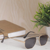 AirFrame MB Vertex Gold-Black Metal Sunglass