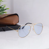 AirFrame 3O26 Gold-Light Blue Night Vision Sunglass