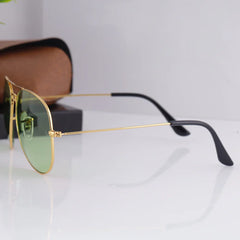AirFrame 3O26 Gold-Light Green Night Vision Sunglass