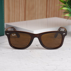 Stealth Tilted Brown-Brown Square Sunglass