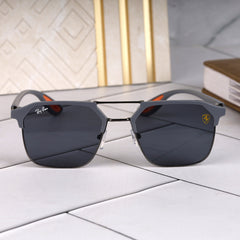 Stealth 44 Grey- Black Square Sunglass