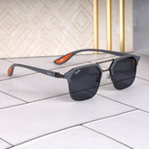 Stealth 44 Grey- Black Square Sunglass