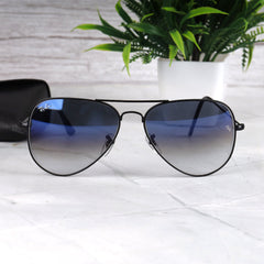 AirFrame 3O26 Black-Blue Sunglass (DC Shade)