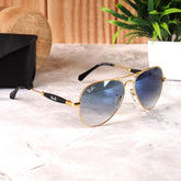 AirFrame 17 Gold-Blue Sunglass (Shaded)