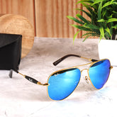 AirFrame 3517 Gold-Blue Mirror Sunglass