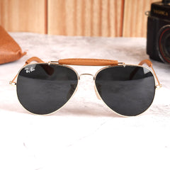 Classic Pilot 3O29 Gold-Grey Sunglass with gold frame and UV 400 protection from JUO INDIA.