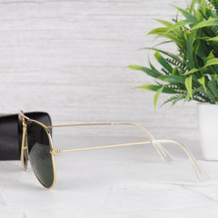 Stealth Tear Drop Gold-Green Sunglass