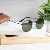 AirFrame 47 Round Black-Green Sunglass