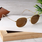 AirFrame 47 Round Gold-Brown Sunglass