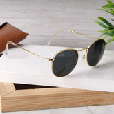AirFrame 47 Round Gold-Black Sunglass
