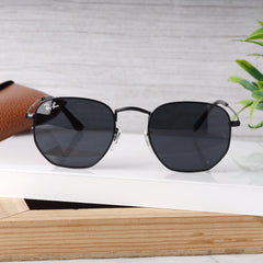 AirFrame 48 Hexagonal Black-Black Sunglass