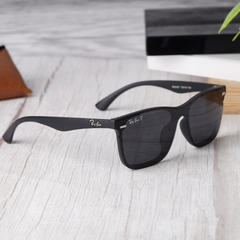Stealth 87 Black- Black Square Sunglass