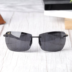 Classic Polarized Lighthouse Style 423-02 Black Neutral Grey Sunglass with black frame and neutral grey polarized lenses featuring UV 400 protection from JUO INDIA.