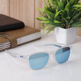OX ZJ3364 white frame sunglasses with blue prizam polarised UV 400 lenses – JUO INDIA