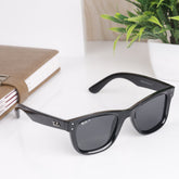 Stealth Classic Square Reverse Black Sunglass