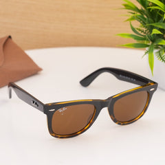 Stealth Tilted tortoise brown-brown Square Sunglass(Shining)