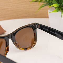 Stealth Tilted tortoise brown-brown Square Sunglass(Shining)