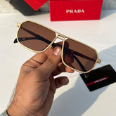 PR98354 Matt Gold-Brown Sunglass