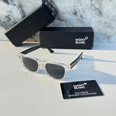 Stealth MB 0254 Crystal Clear Black Square Sunglass