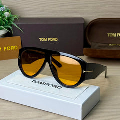 Stealth Oversized Black-Amber Sunglass