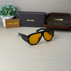Stealth Oversized Black-Amber Sunglass