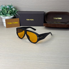 Stealth Oversized Black-Amber Sunglass