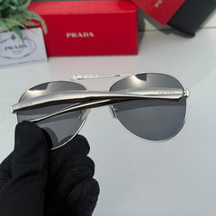 Stealth PR Silver-Black Tear Drop Sunglass