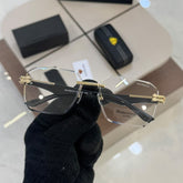 Stealth MB 0021 Gold Black Rimless Square Photochromic Sunglass