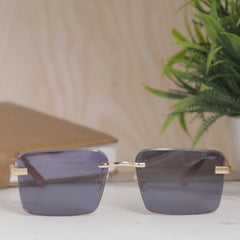 AirFrame NovaEdge Gold-Black Wooden Finish Sunglass