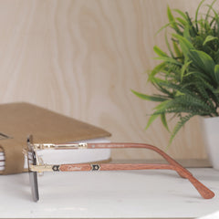 AirFrame NovaEdge Gold-Black Wooden Finish Sunglass
