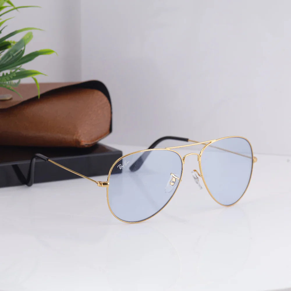 AirFrame 3O26 Gold-Light Blue Night Vision Sunglass