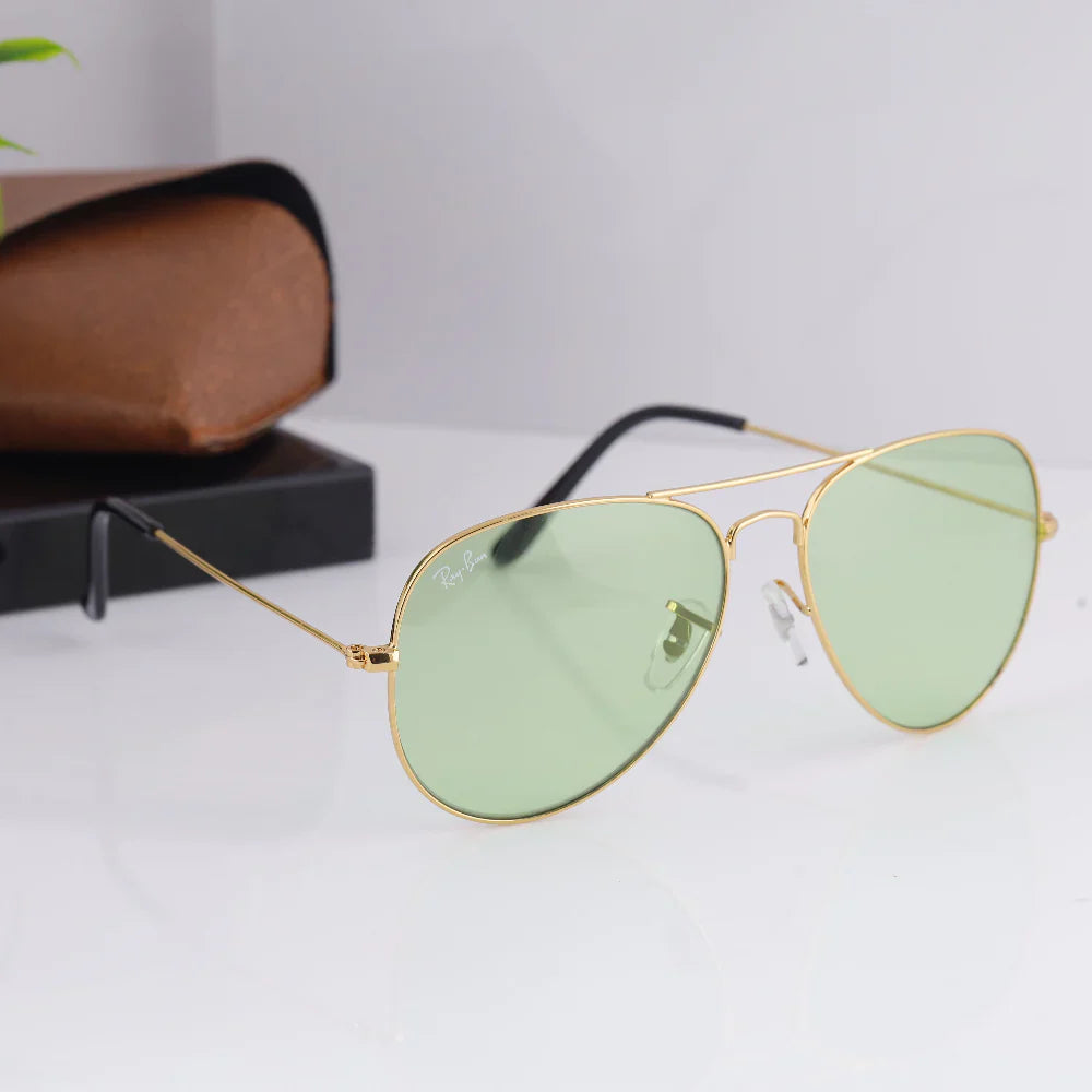 AirFrame 3O26 Gold-Light Green Night Vision Sunglass