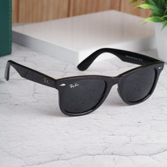 Stealth Tilted Black-Black Square Sunglass(Shining)