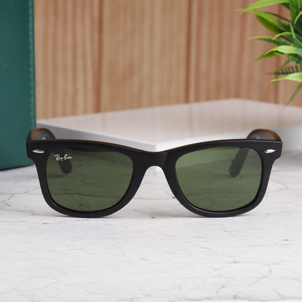 EdgeFrame 2140 Black-Green Sunglass (Matt)