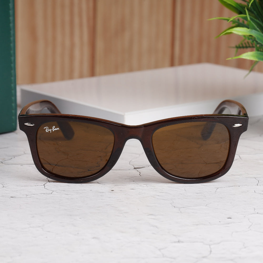 Stealth Tilted Brown-Brown Square Sunglass