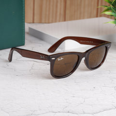 Stealth Tilted Brown-Brown Square Sunglass