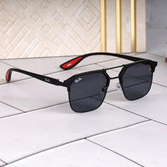 Stealth 44 Black- Black Square Sunglass