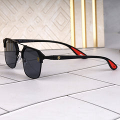 Stealth 44 Black- Black Square Sunglass