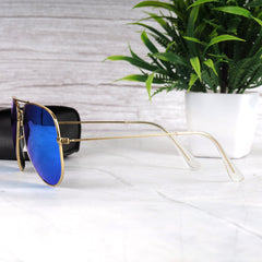 AirFrame 3O26 Gold-Blue Mirror Sunglass