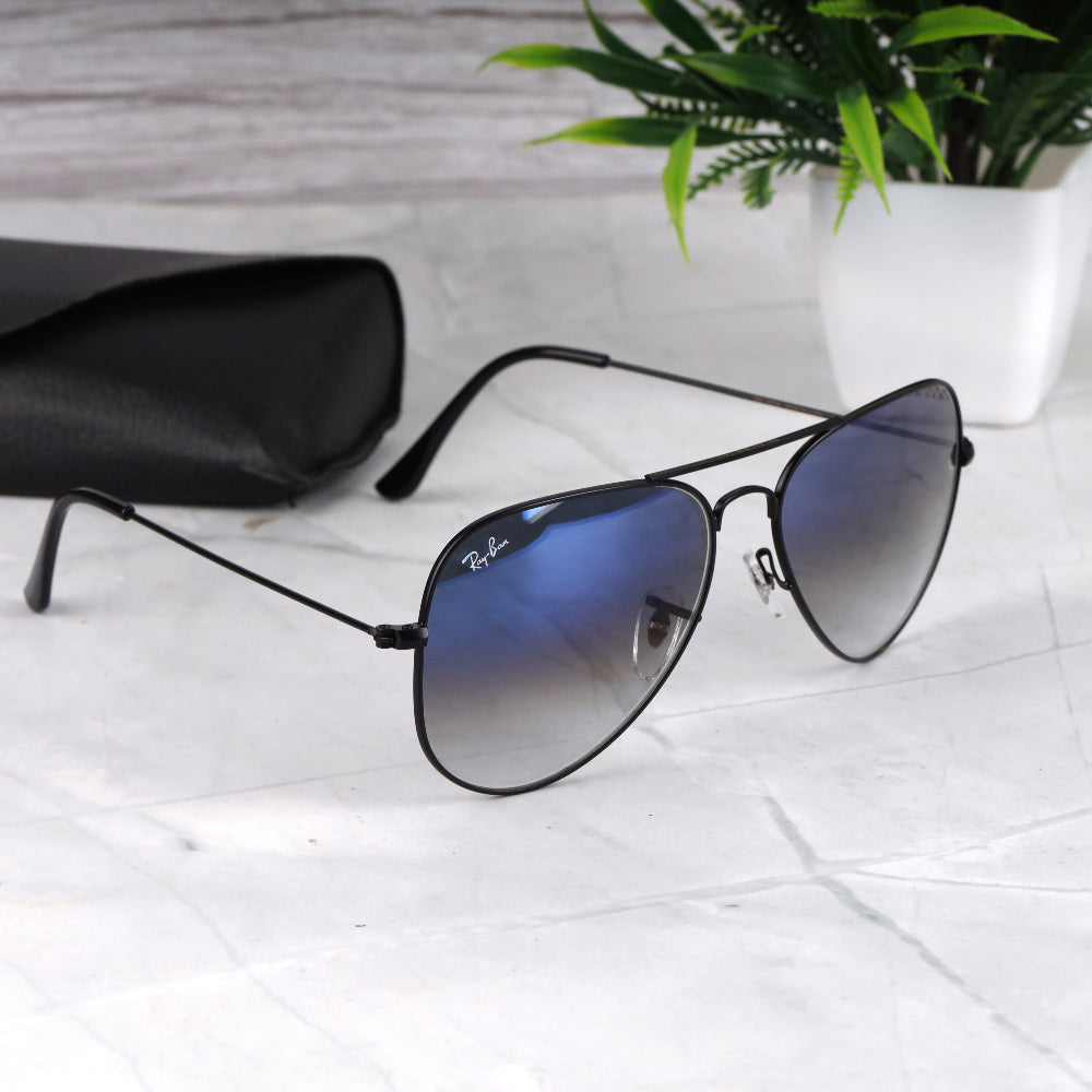 AirFrame 3O26 Black-Blue Sunglass (DC Shade)