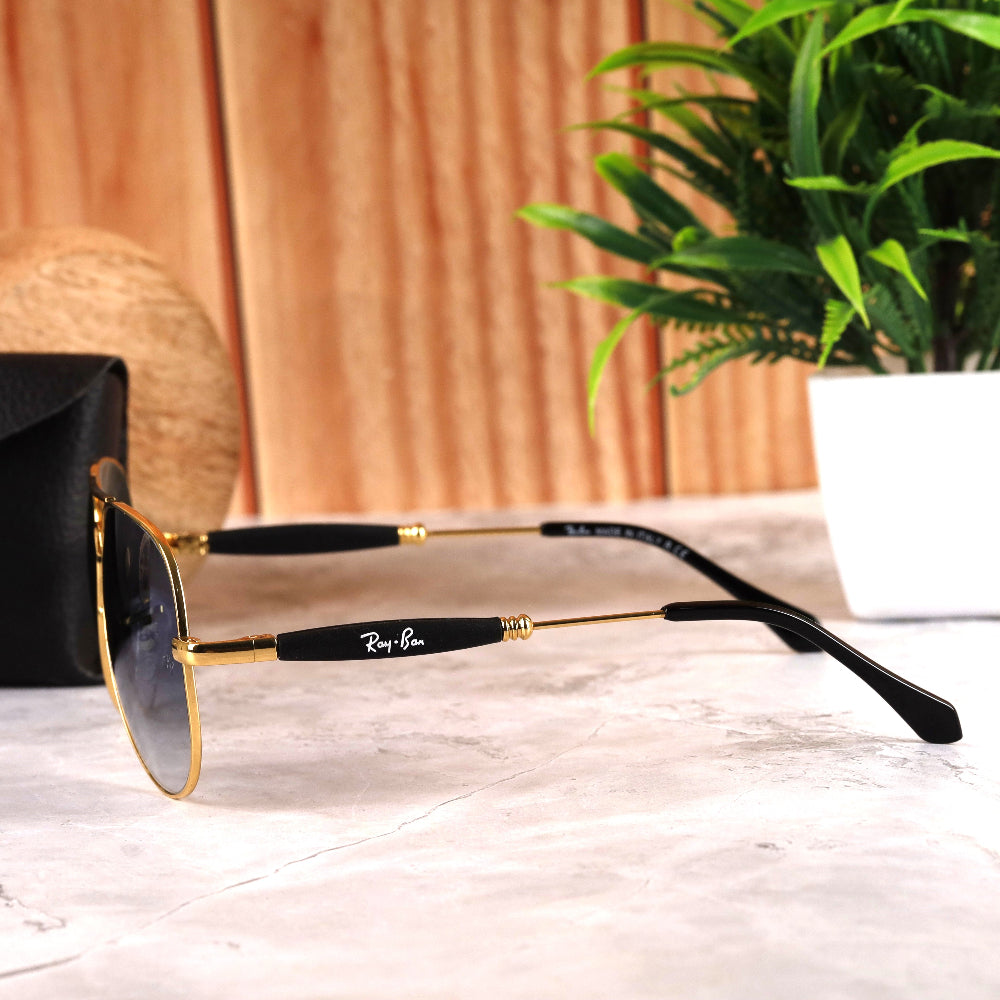 AirFrame 17 Gold-Blue Sunglass (Shaded)