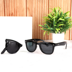 EdgeFrame 4105 Black-Black Folding Sunglass (Shining)