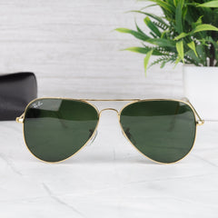 Stealth Tear Drop Gold-Green Sunglass