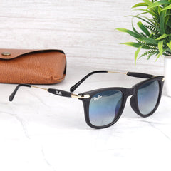 EdgeFrame 2148 Gold-Blue Sunglass (DC Shade)