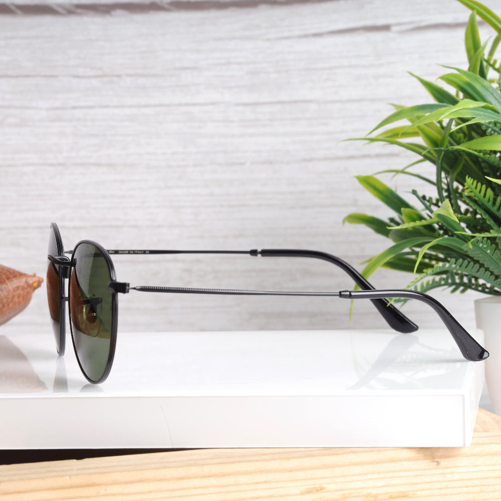 AirFrame 47 Round Black-Green Sunglass