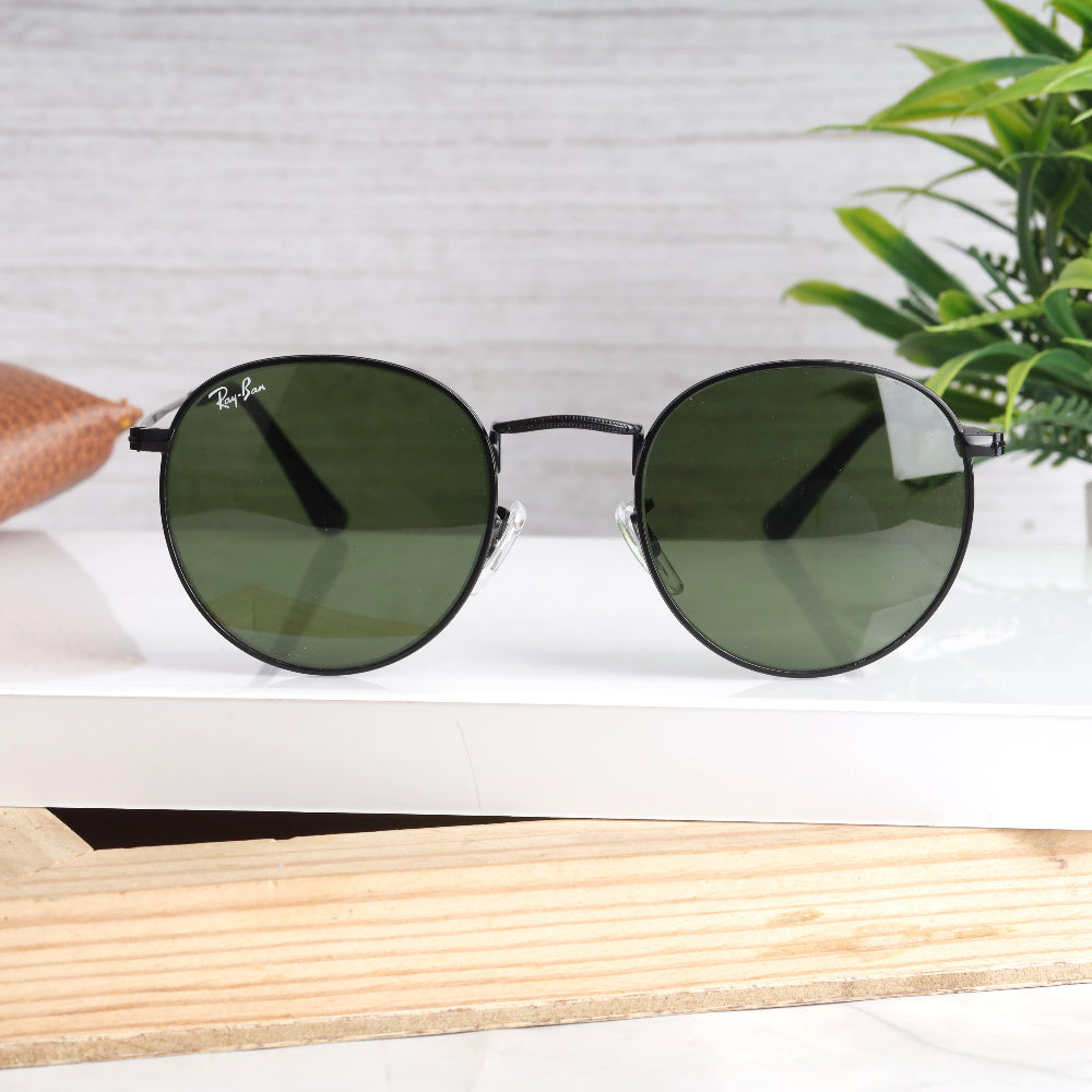 AirFrame 47 Round Black-Green Sunglass