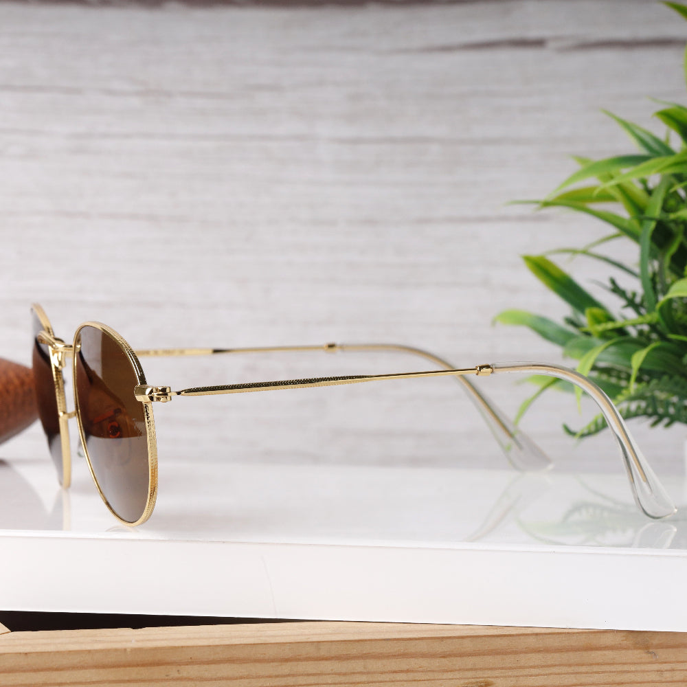 AirFrame 47 Round Gold-Brown Sunglass