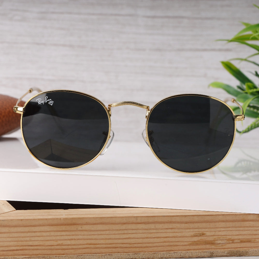 AirFrame 47 Round Gold-Black Sunglass