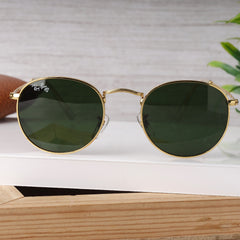AirFrame 47 Round Gold-Green Sunglass