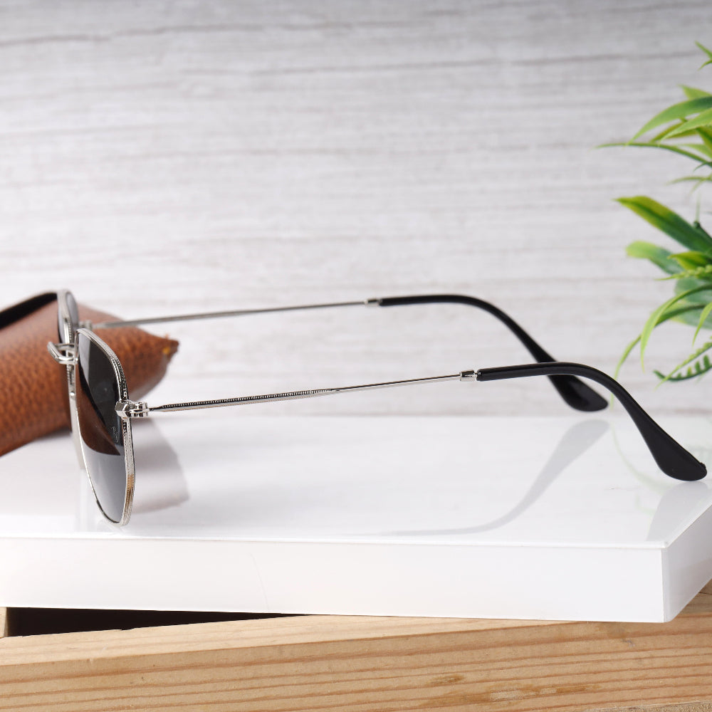 AirFrame 48 Hexagonal Silver-Black Sunglass